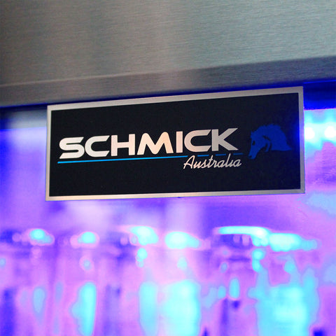 Schmick Black Bar Fridge Tropical Rated With Heated Glass and Triple Glazing 1 Door - Model SK118L-B
