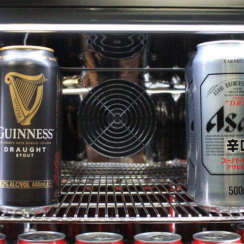 Schmick Quiet Running Front Venting Under Bench Heated Glass Door Bar Fridge - Model SK86R-B-HD
