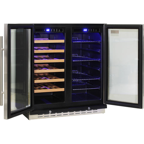 Under Bench Beer And Wine Dual Zone Bar Fridge - Model JC165