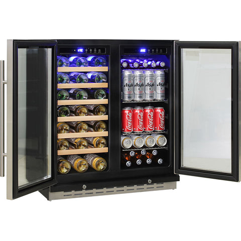 Under Bench Beer And Wine Dual Zone Bar Fridge - Model JC165