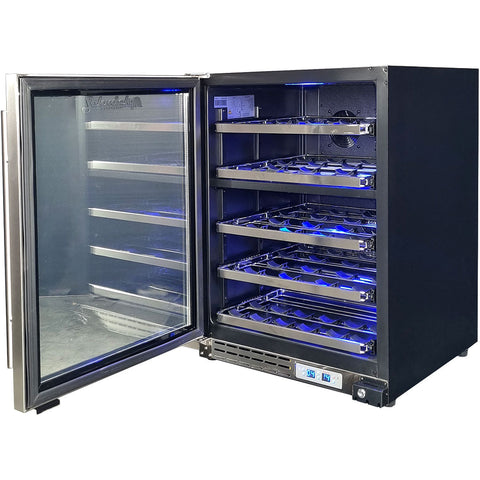 Schmick Under Bench Glass Door Dual Zone Wine Fridge Triple Glazed - Model JC132D