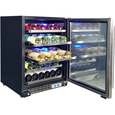 Schmick Under Bench Glass Door Dual Zone Wine Fridge Triple Glazed - Model JC132D