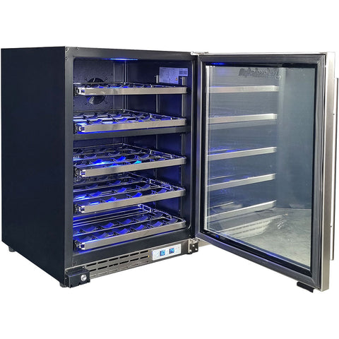 Schmick Under Bench Glass Door Dual Zone Wine Fridge Triple Glazed - Model JC132D