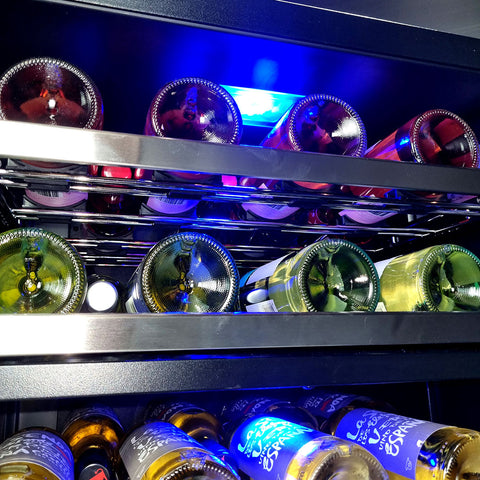 Schmick Under Bench Glass Door Dual Zone Wine Fridge Triple Glazed - Model JC132D