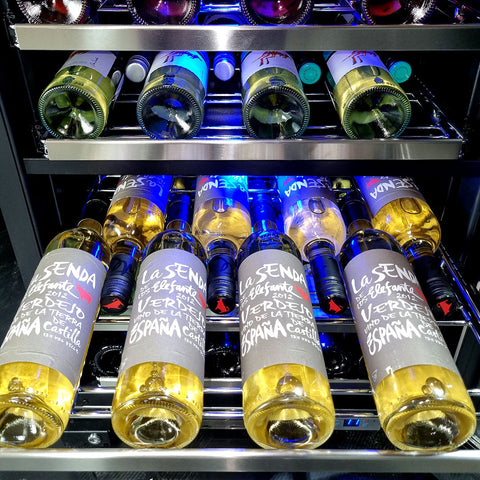 Schmick Under Bench Glass Door Dual Zone Wine Fridge Triple Glazed - Model JC132D