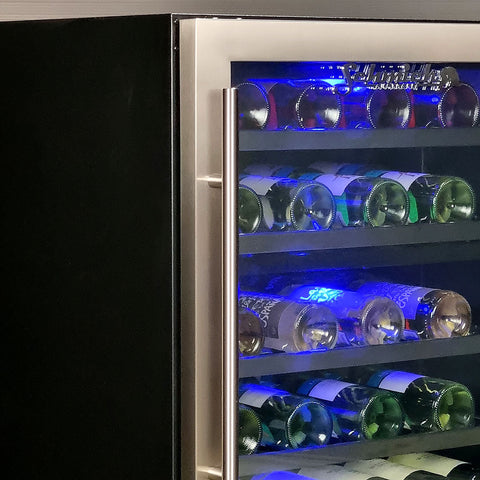 Schmick Under Bench Glass Door Dual Zone Wine Fridge Triple Glazed - Model JC132D