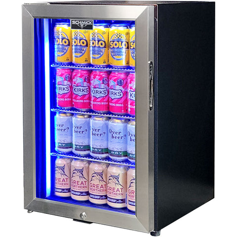 Classy Quiet 69Ltr Triple Glazed Bar Fridge With Blue and White Led - Model SK68L-SS