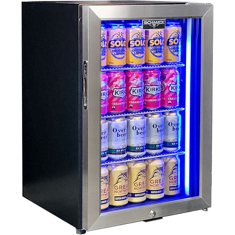 Classy Quiet 69Ltr Triple Glazed Bar Fridge With Blue and White Led - Model SK68R-SS