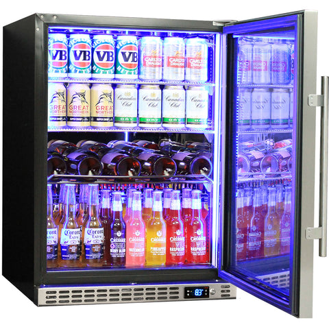 Schmick Quiet Running Front Venting Under Bench Solid Stainless Door Bar Fridge - Model SK156R-SD