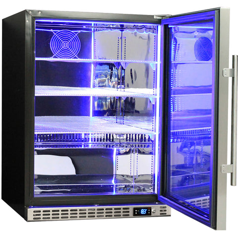 Schmick Quiet Running Front Venting Under Bench Solid Stainless Door Bar Fridge - Model SK156R-SD