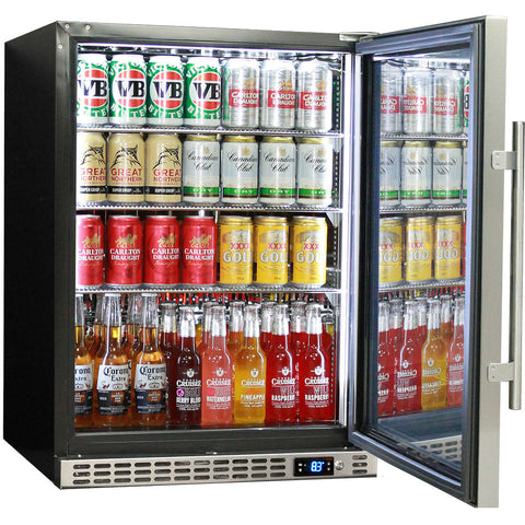 Schmick Quiet Running Front Venting Under Bench Solid Stainless Door Bar Fridge - Model SK156R-SD