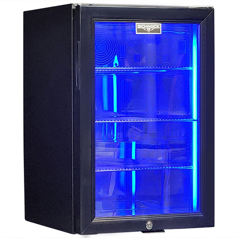 Classy Quiet 69Ltr Triple Glazed Bar Fridge With Blue and White Led - Model SK68R-B