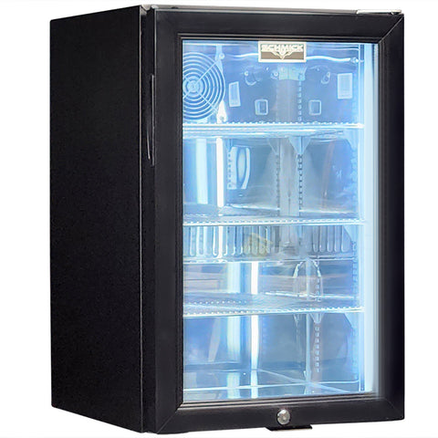 Classy Quiet 69Ltr Triple Glazed Bar Fridge With Blue and White Led - Model SK68R-SS