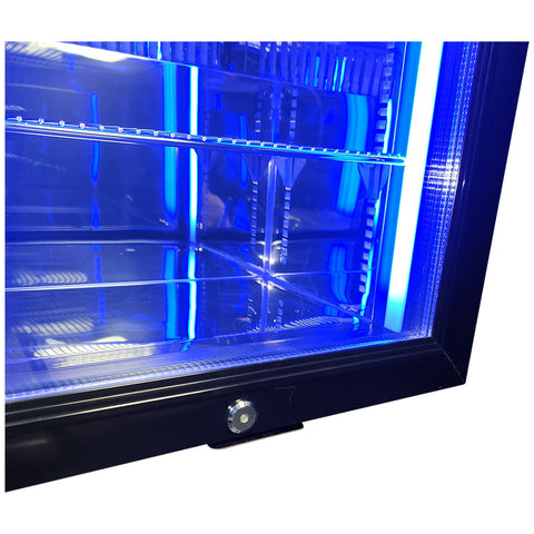 Classy Quiet 69Ltr Triple Glazed Bar Fridge With Blue and White Led - Model SK68L-B