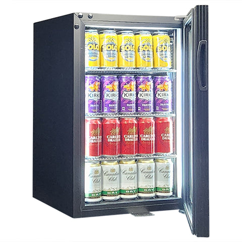 Classy Quiet 69Ltr Triple Glazed Bar Fridge With Blue and White Led - Model SK68R-B