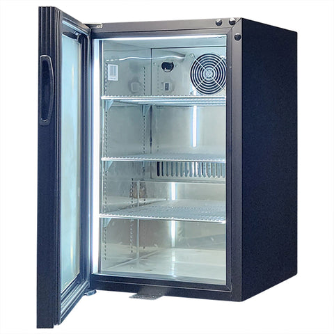 Classy Quiet 69Ltr Triple Glazed Bar Fridge With Blue and White Led - Model SK68L-B