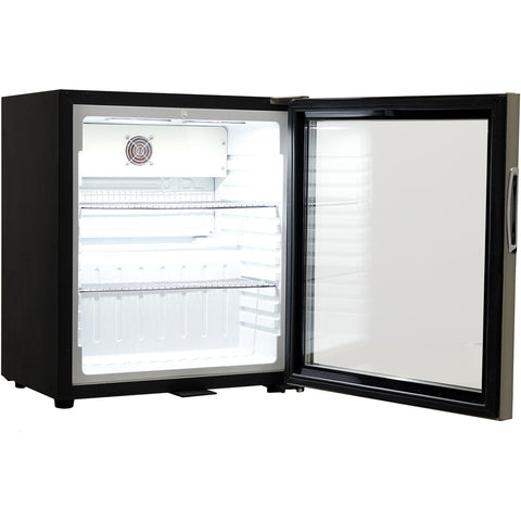 Schmick Glass Door Mini Bar Accommodation Fridge Quiet Running With Shallow Depth - Model SK55-SS
