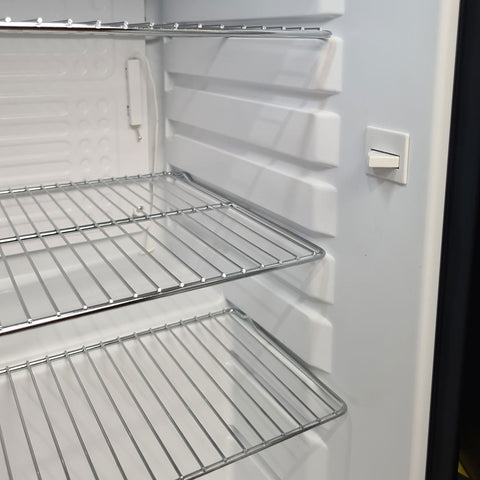 Black Rounded Quiet Running Energy Efficient Mini Bar Fridge - Model HUS-RND70B
