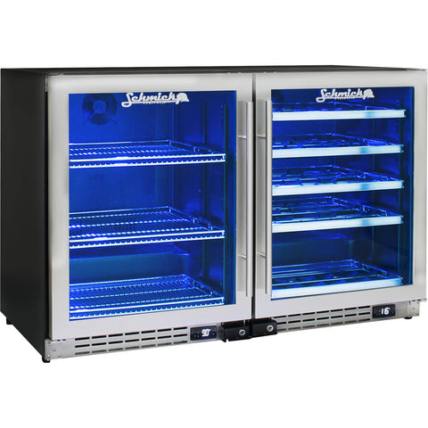 Schmick Under Bench Beer And Wine Fridge Combination - Model JC132-Combo (2 units)