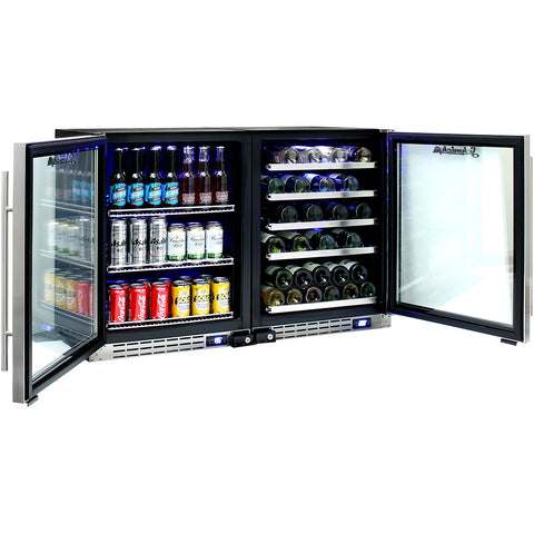 Schmick Under Bench Beer And Wine Fridge Combination - Model JC132-Combo (2 units)
