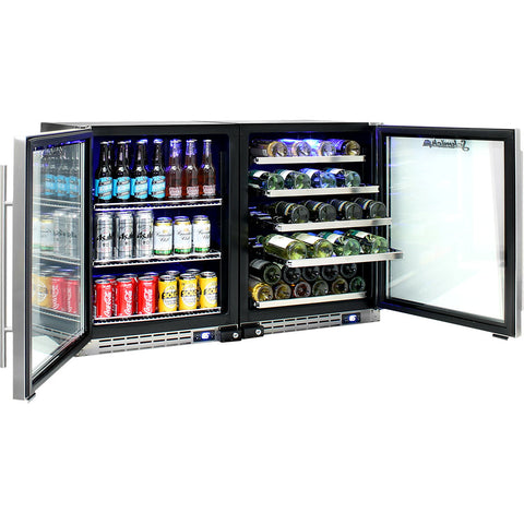 Schmick Under Bench Beer And Wine Fridge Combination - Model JC132-Combo (2 units)