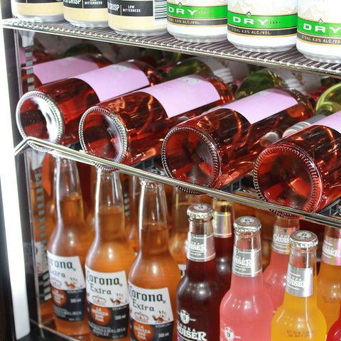 Schmick Quiet Running Front Venting Under Bench Glass Door Bar Fridge - Model SK116R-SS