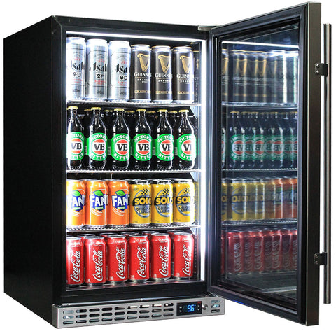 Schmick Quiet Running Front Venting Under Bench Glass Door Bar Fridge Heated Glass - Model SK126R-HD