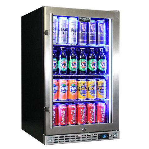 Schmick Quiet Running Front Venting Under Bench Glass Door Bar Fridge Heated Glass - Model SK126R-HD
