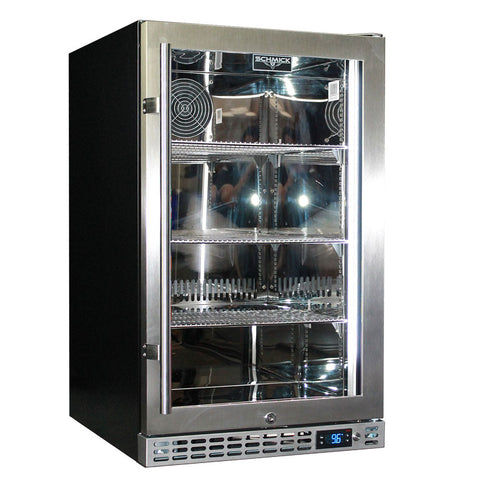 Schmick Quiet Running Front Venting Under Bench Glass Door Bar Fridge Heated Glass - Model SK126R-HD