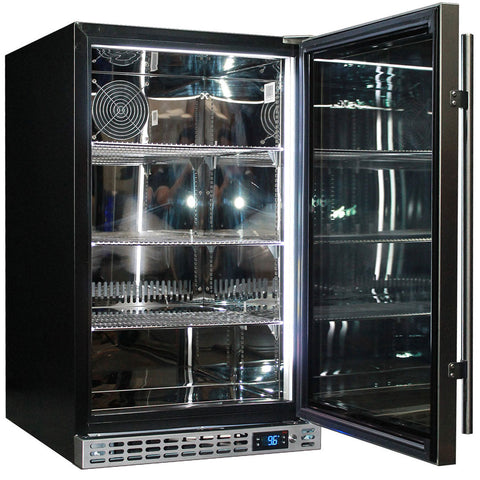 Schmick Quiet Running Front Venting Under Bench Glass Door Bar Fridge Heated Glass - Model SK126R-HD