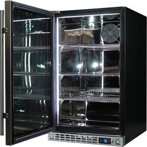 Schmick Front Venting Under Bench Glass Door Bar Fridge Heated Glass - Model SK126L-HD