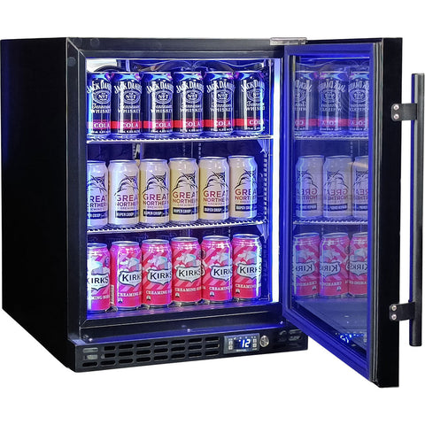 Schmick Quiet Running Front Venting Under Bench Heated Glass Door Bar Fridge - Model SK86R-B-HD