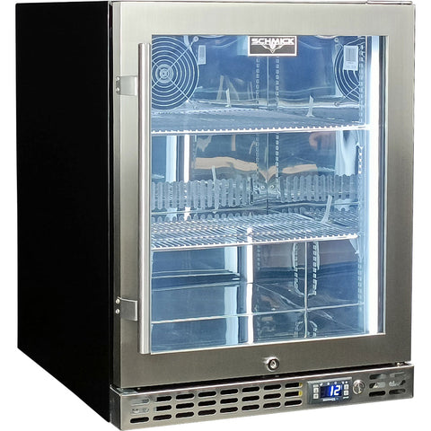 Schmick Quiet Running Front Venting Under Bench Heated Glass Door Bar Fridge - Model SK86R-HD