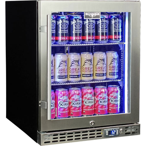 Schmick Quiet Running Front Venting Under Bench Heated Glass Door Bar Fridge - Model SK86R-HD