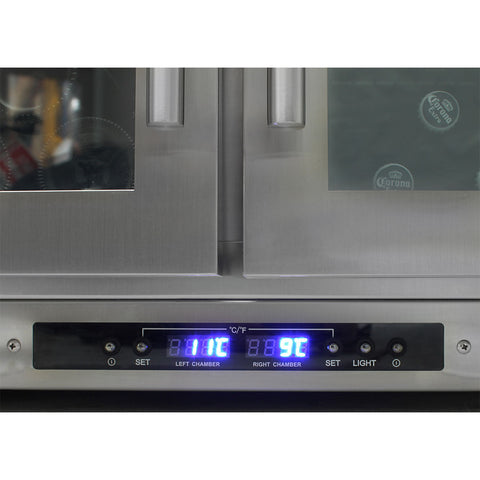 Schmick Twin Zone Beer And Wine Bar Fridge - Model JC190-GG