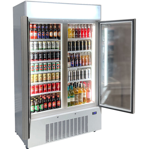 Schmick Upright 2 Door Commercial Glass Door Refrigerator Model HUS-C10