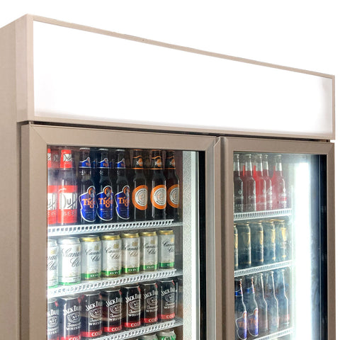 Schmick Upright 2 Door Commercial Glass Door Refrigerator Model HUS-C10