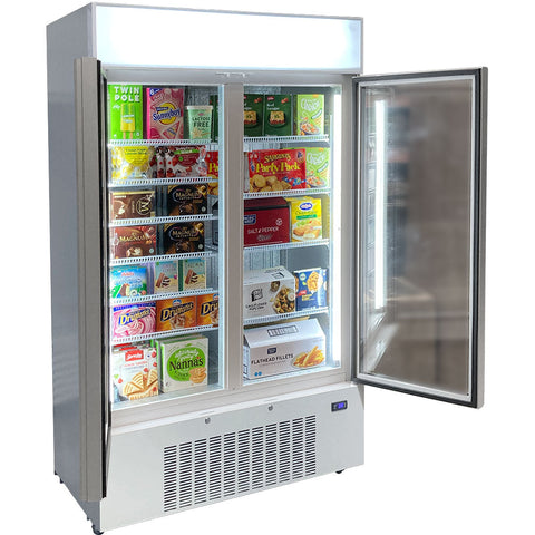 Schmick Upright 2 Door Commercial Glass Door Freezer Model HUS-F10