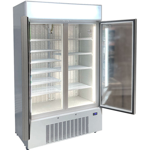 Schmick Upright 2 Door Commercial Glass Door Freezer Model HUS-F10