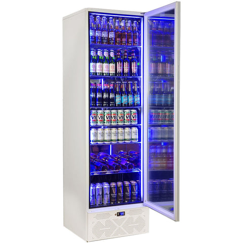 Schmick Classy Upright Heated Glass 1 Door Bar Fridge - Model SK422R-W-HD
