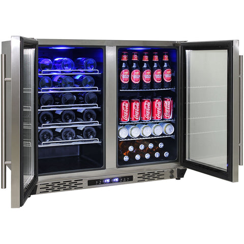 Schmick Twin Zone Beer And Wine Bar Fridge - Model JC190-SS