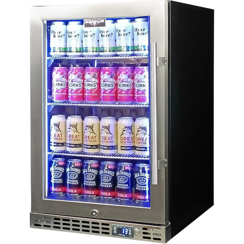 Schmick Quiet Running Front Venting Under Bench Glass Door Bar Fridge - Model SK116L-SS