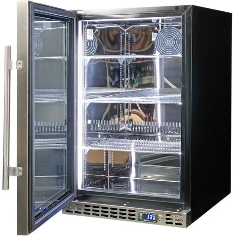 Schmick Quiet Running Front Venting Under Bench Glass Door Bar Fridge - Model SK116L-SS