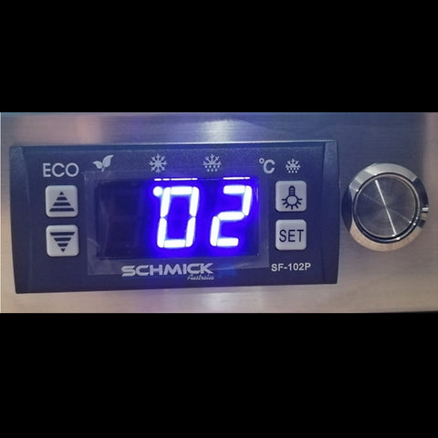 Schmick Quiet Running Front Venting Under Bench Solid Door Bar Fridge - Model SK86R-SD