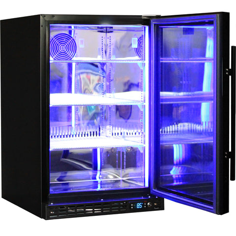 Schmick Quiet Running Front Venting Under Bench Heated Glass Door Bar Fridge - Model SK116R-B-HD