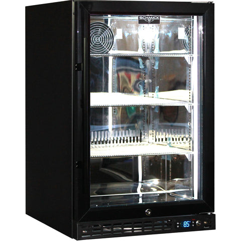 Schmick Quiet Running Front Venting Under Bench Heated Glass Door Bar Fridge - Model SK116R-B-HD