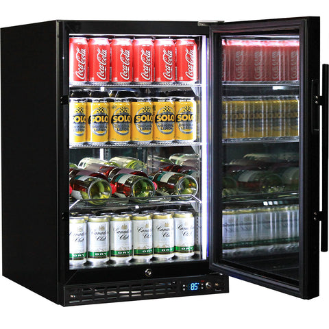 Schmick Quiet Running Front Venting Under Bench Heated Glass Door Bar Fridge - Model SK116R-B-HD