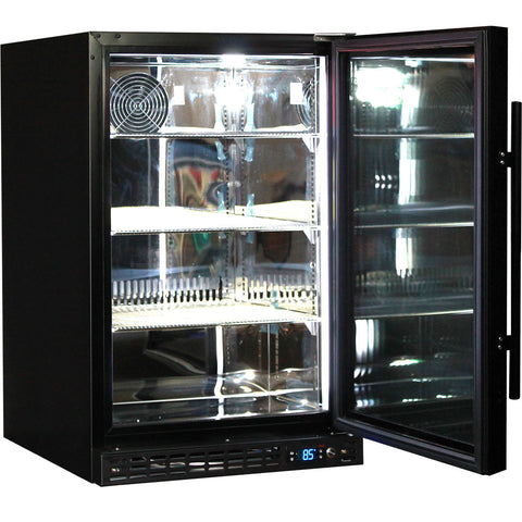 Schmick Quiet Running Front Venting Under Bench Heated Glass Door Bar Fridge - Model SK116R-B-HD