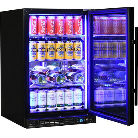 Schmick Quiet Running Front Venting Under Bench Heated Glass Door Bar Fridge - Model SK116R-B-HD
