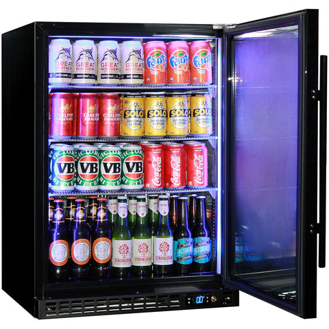Schmick Quiet Running Front Venting Under Bench Heated Glass Door Bar Fridge - Model SK156R-B-HD